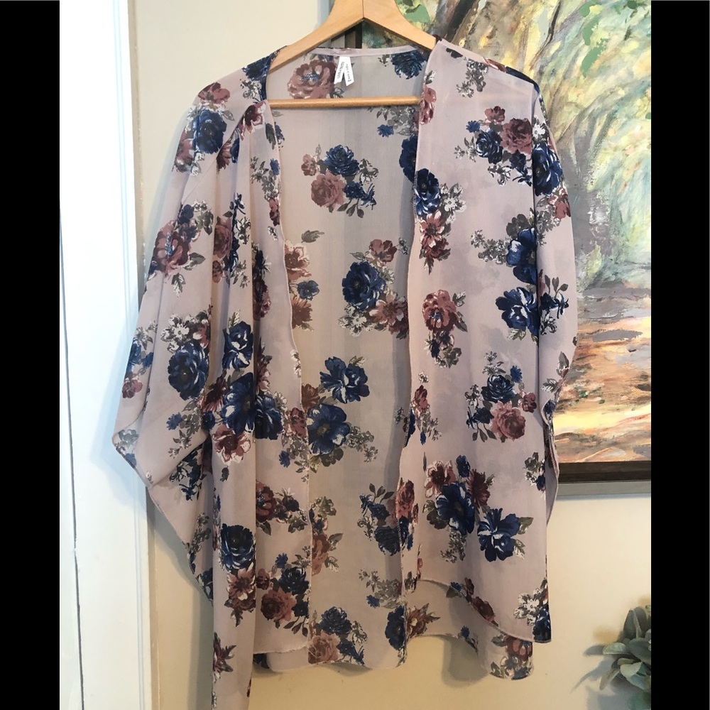 3X Floral Kimono